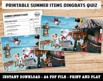 Printable Summer Dingbats Quiz