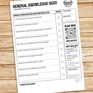 10 General Knowledge Quiz Questions And Answers Set 1