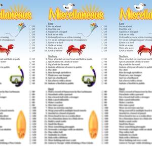 Printable Summer Scavenger Hunt Game