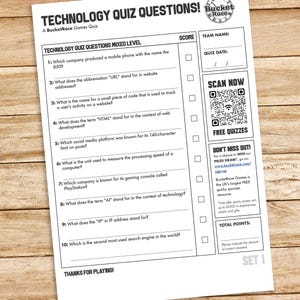 Technology Quiz Questions And Answers Set 1