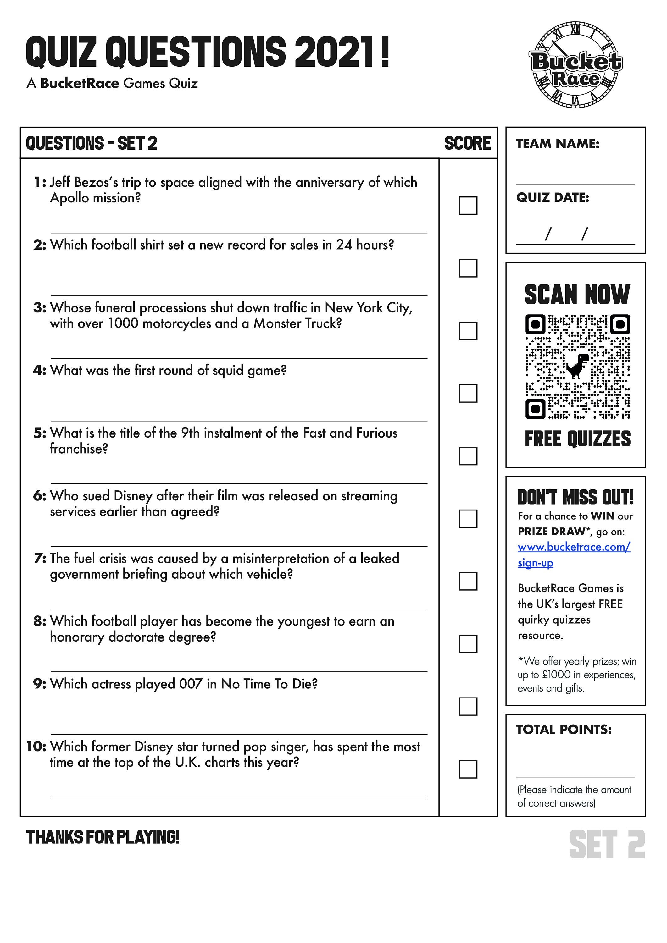 Top 103 Tie Breaker Questions & Answers for Pub Quiz - Twinfluence