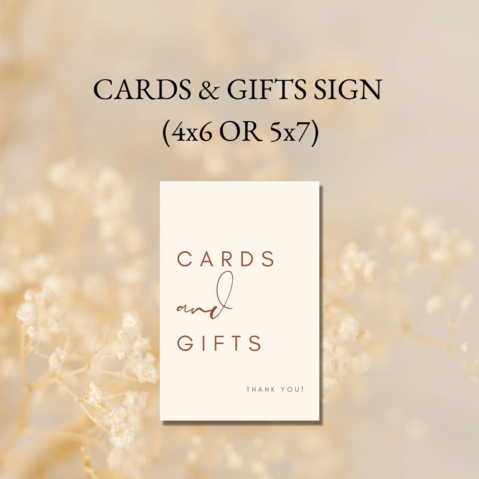 Minimalist Desert Wedding Cards Gifts Sign, Boho Wedding Cards Gifts ...