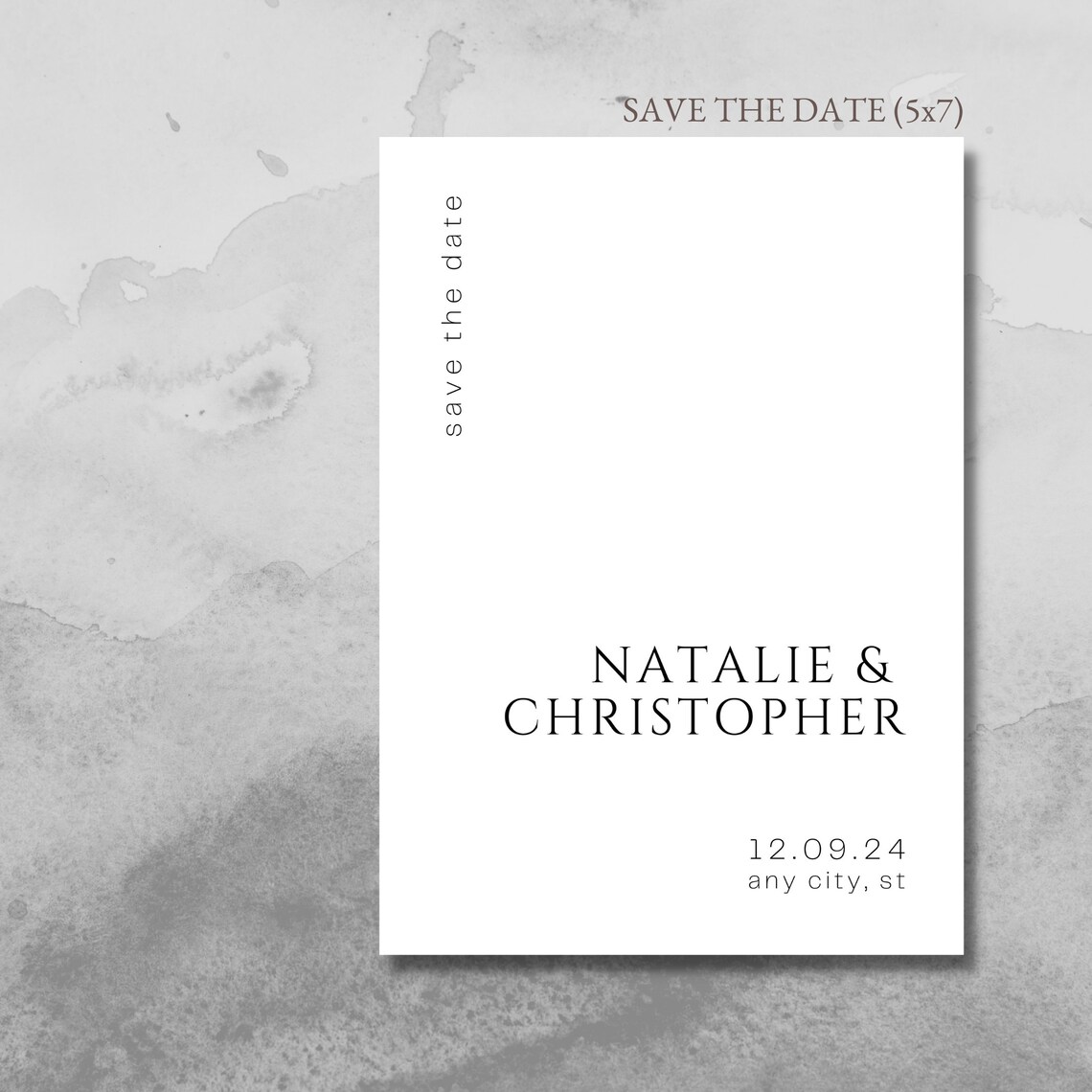 Minimalist Save the Date Template Modern Save the Date Etsy