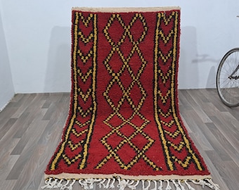 Marockansk ullmatta: Azilal-stil - Mjuk, handknuten, färgglad