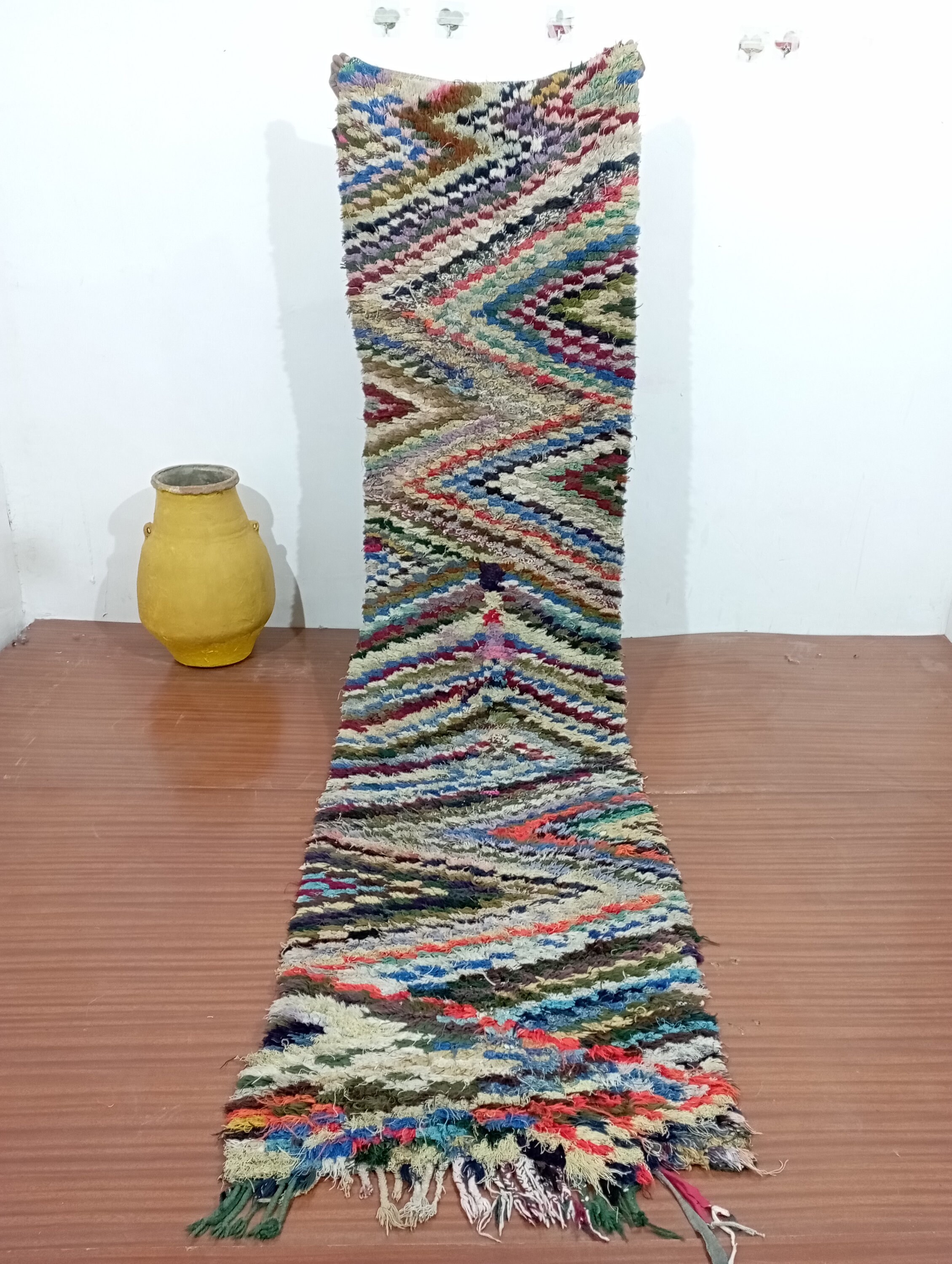 vintage 【Made in Morocco】195cm ラグ モロッコ絨毯