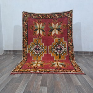 Marokkanischer Teppich: Lebendiger Boho-Wollteppich (Wohnzimmer oder Schlafzimmer) Bild 5