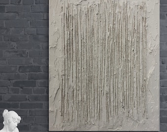 Minimalist Abstract Wall Art Painting - 3D Spackle Wall Art - Beige Textured Wall Art Set - Neutral Wall Art Painting - Texture Painting