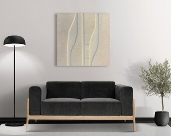 Wabi-Sabi Wall Art Set, 3D Dimensional Wall Decor, Minimal Sculptural Wall Art, Extra Large Wall Art, Midcentury Modern Relief Painting