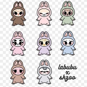 SKZOOS x Labubu Stickers | streunende Kinder