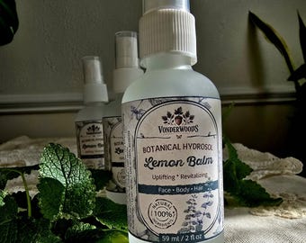 Lemon Balm Hydrosol - Calming Face, Body & Hair Toner