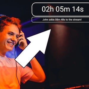 Marathon Countdown Timer Stream Boss Overlay for Twitch / YouTube / Kick