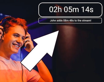 Marathon Countdown Timer Stream Boss Overlay for Twitch / YouTube / Kick