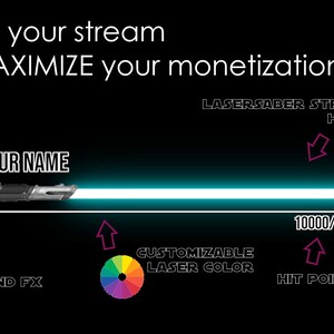 STAR WARS Lightsaber Stream Boss Overlay for Twitch / Youtube / Kick - Etsy