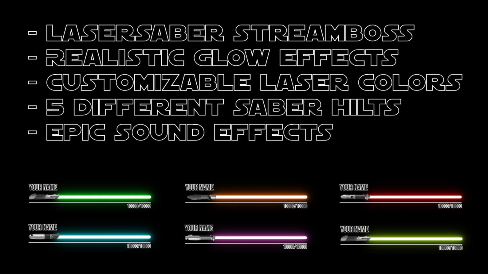 STAR WARS Lightsaber Stream Boss Overlay for Twitch / Youtube / Kick - Etsy