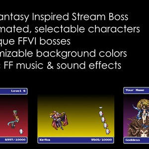 Final Fantasy Stream Boss Overlay for Twitch / Youtube / Kick - Etsy