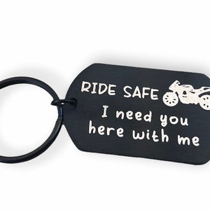 Ride Safe Motorcycle Keychain, Gift for Him, Gift for Her, Father&#39;s day Gift, Motorcycle Dad Gift, Motorcycle Lovers