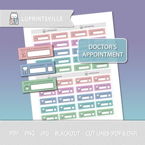 Doctor Appointment Printable Planner Stickers Appointment Planner ...