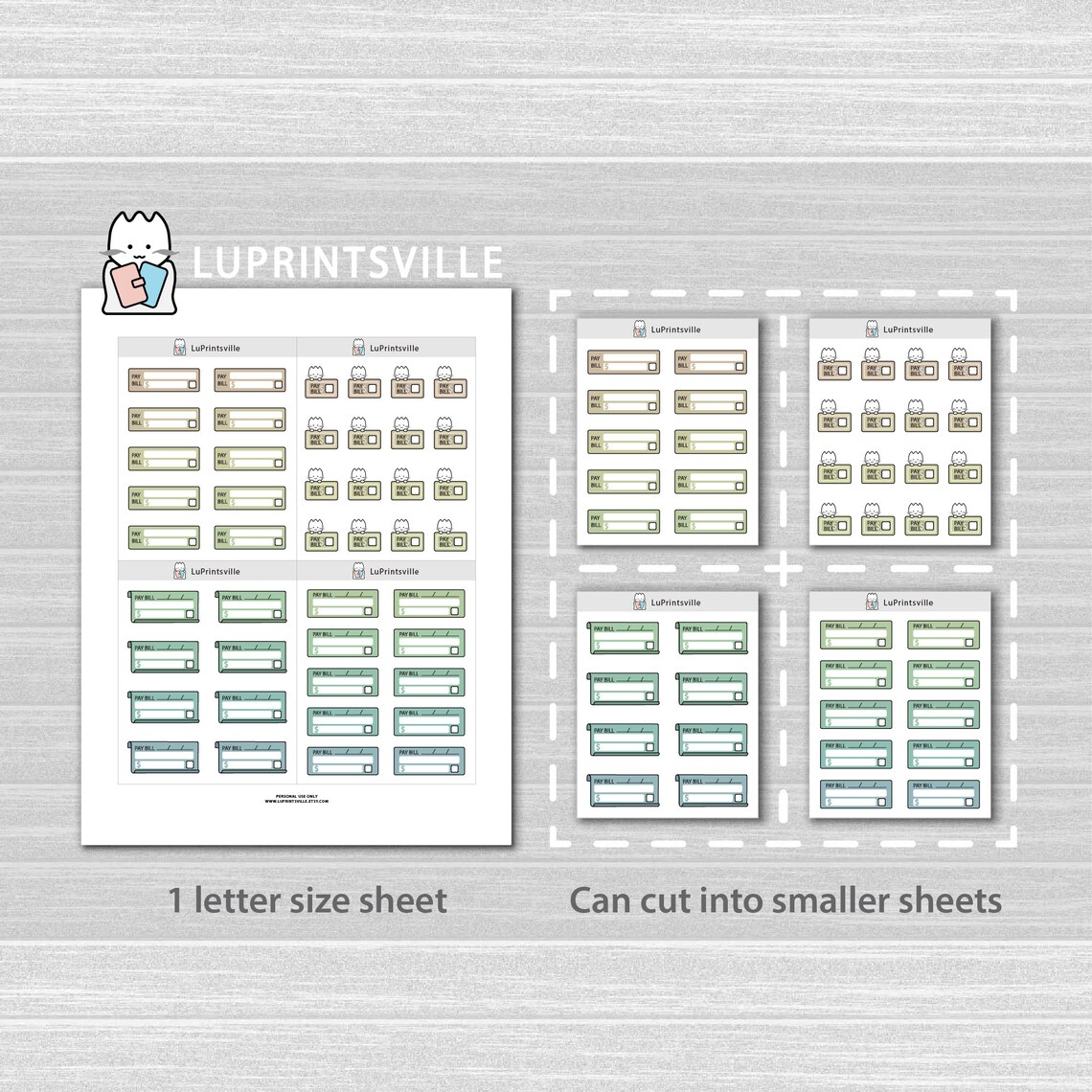 Bill Due Printable Planner Stickers | Pay Bill Planner Stickers ...