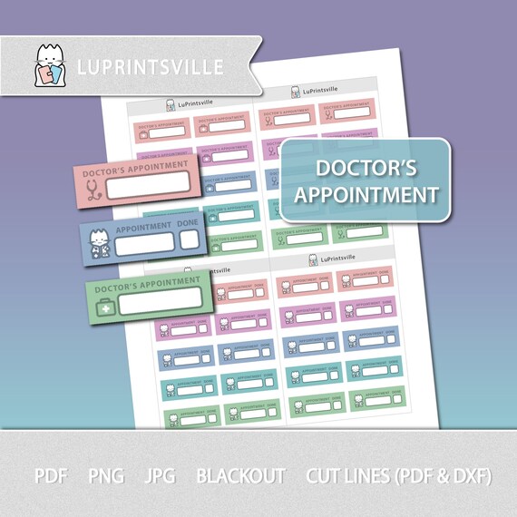 Doctor Appointment Printable Planner Stickers Appointment | Etsy