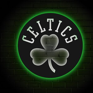 Boston Celtics Led Sign Lighted Wall Decor Glow in the Dark 