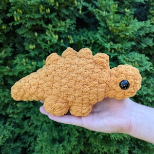 Dino Chicken Nugget Plushie with 1 Sauce; Ketchup or Ranch cup; Stegosaurus