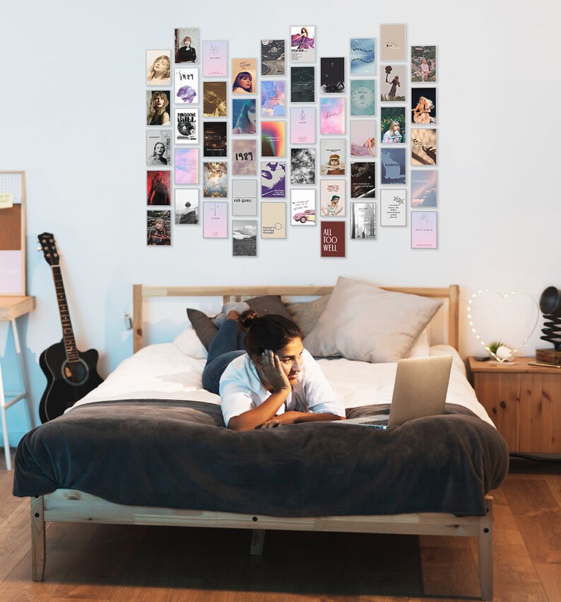 50 HD Taylor Poster Vintage Aesthetic Wall Collage Kit, Posters for