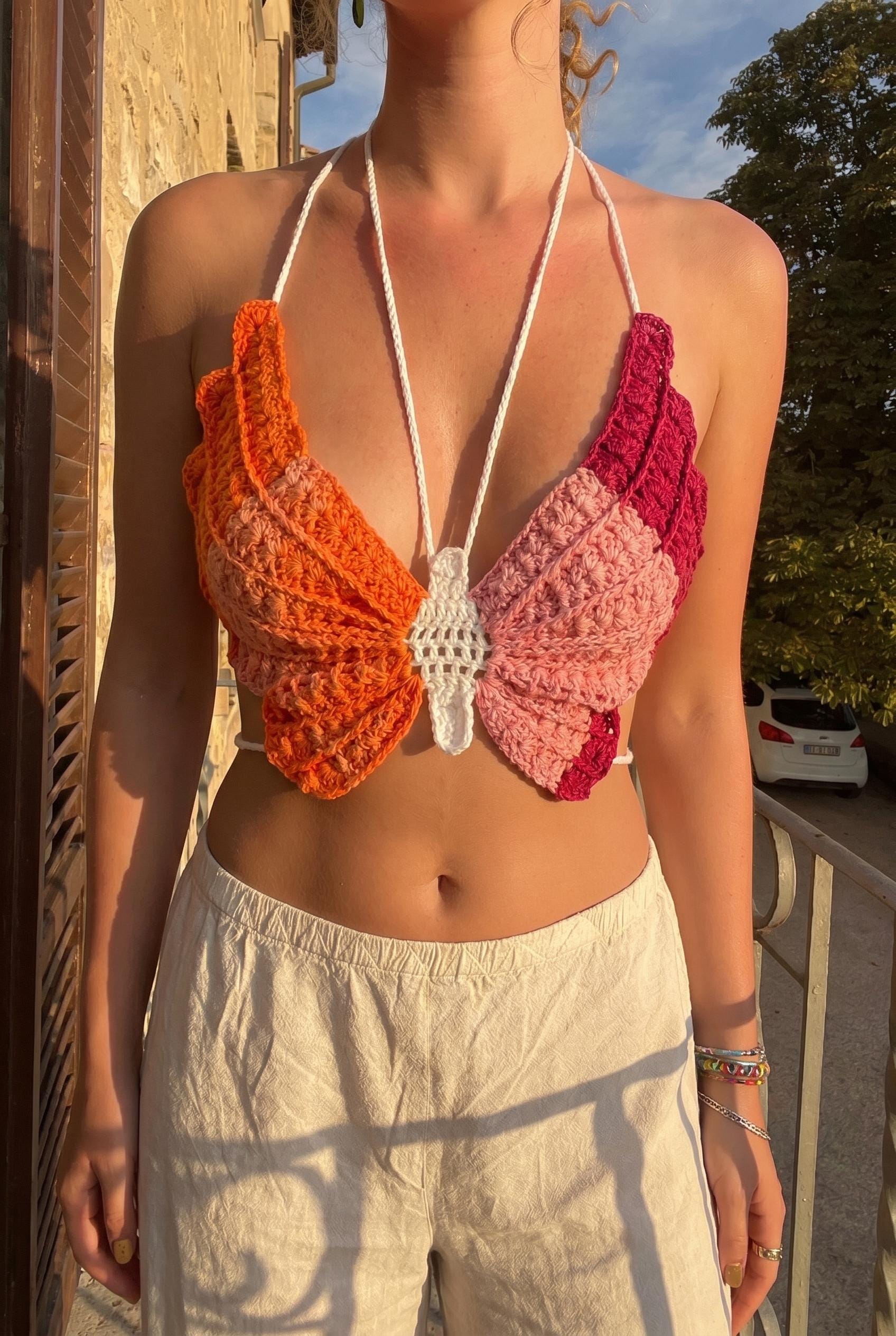 Crochet Butterfly Top Lesbian - Etsy