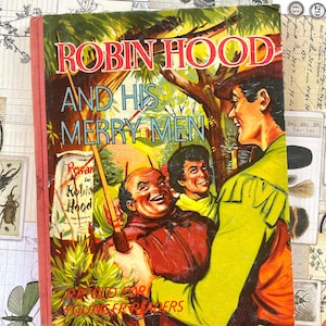 Robin Hood & his Merry Men | Young Readers Series 28, undated c. 1950s hardcover | Illustrated children’s fairy tale vintage book