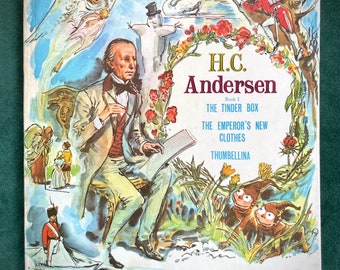 Hans Christian Andersen | The Tinder Box, The Emperor's New Clothes & Thumbelina, RARE Children's Classics hardcover Carlo Tora vintage book