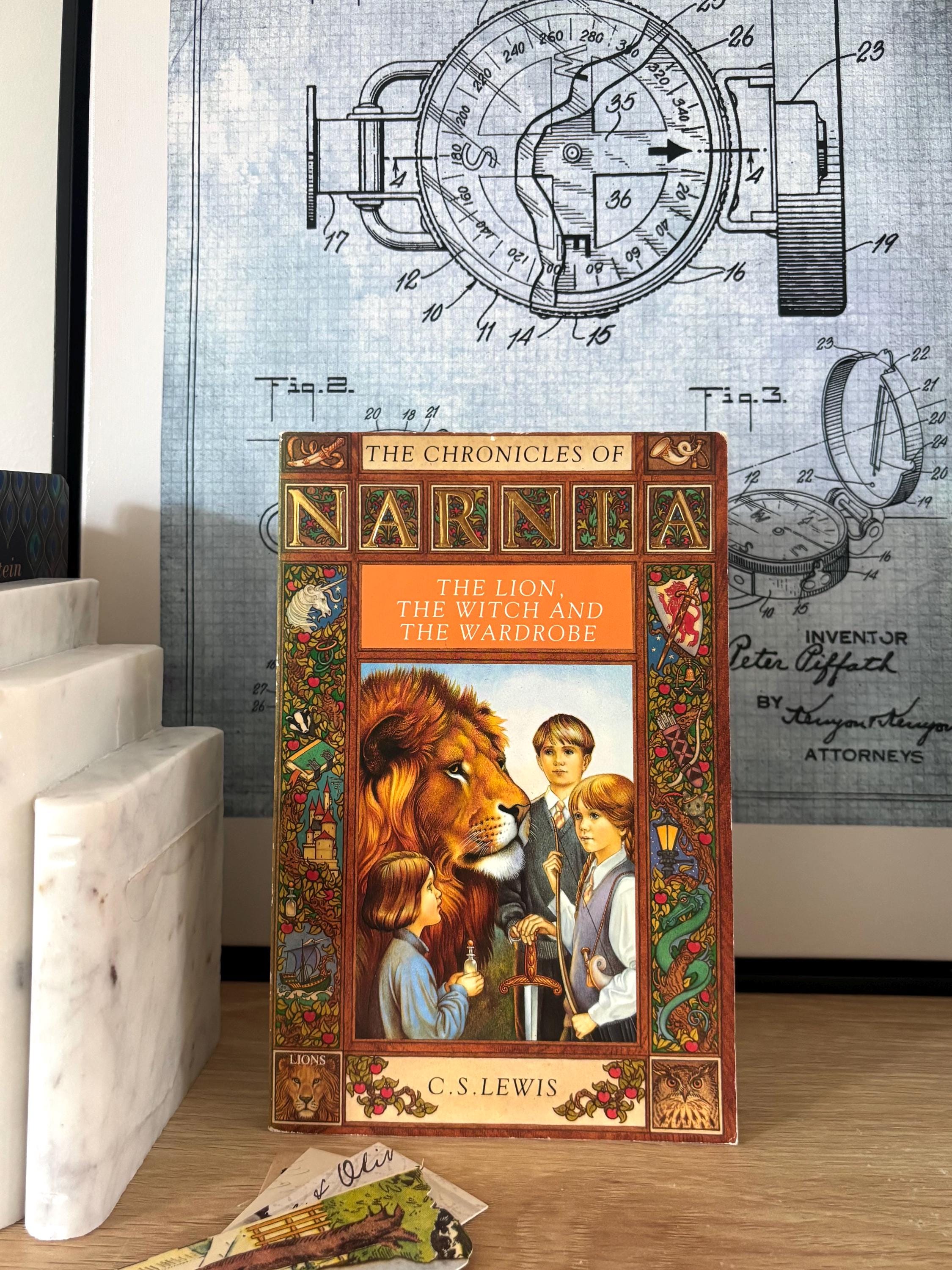 The Chronicles of Narnia: The Lion, The Witch and The Wardrobe by C. S. Lewis, 1991 illustrated paperback Fantasy vintage book