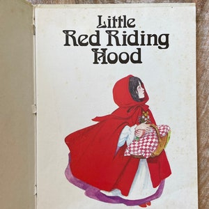 Rotkäppchen | von Gebrüder Grimm, gebunden, 1972, nacherzählt von Jane Carruth, illustriert | Vintage 1970er Jahre Kinder Märchenbuch