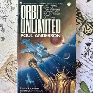 Orbit Unlimited | by Poul Anderson, First Ace Edition, 1984 Science Fiction paperback | Vintage sci-fi fantasy adventure 1980s fiction book