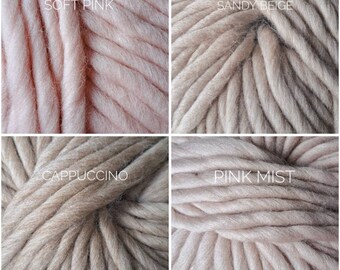 Chunky Wool / Chunky Yarn / Peruvian Wool / Organic Wool / Natural Wool / Super Bulky Yarn / DIY / Knitting Kit