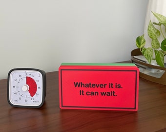 Phone Focus Box - Green and Red Custom Box for Time Away from Your Phone