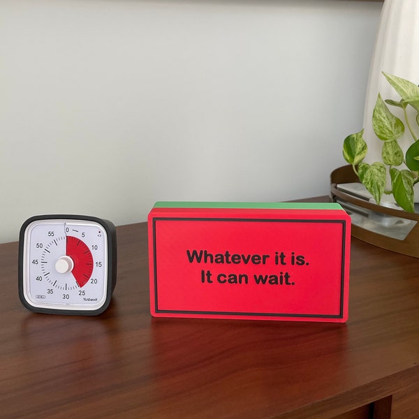 Phone Focus Box - Green and Red Custom Box for Time Away from Your Phone