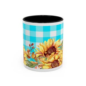Sunflower Accent Coffee Mug - Floral Gift, Kitchen Decor, Unique Drinkware, Spring/Summer Vibes, Birthday Present