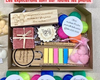 Coffret cadeau maîtresse atsem nounou avs coffret cadeau de fin d’année scolaire