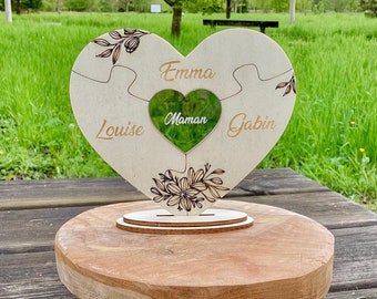 Heart puzzle for mom grandma dad grandpa gift