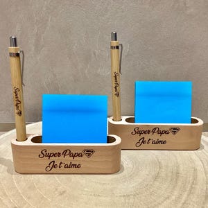 Porte stylo personnalisé et bloc notes