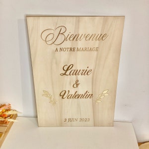 Panneau plexi bienvenue mariage, henna, fiançailles, baptême TALOA