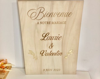 Panneau de bienvenue mariage panneau en bois mariage