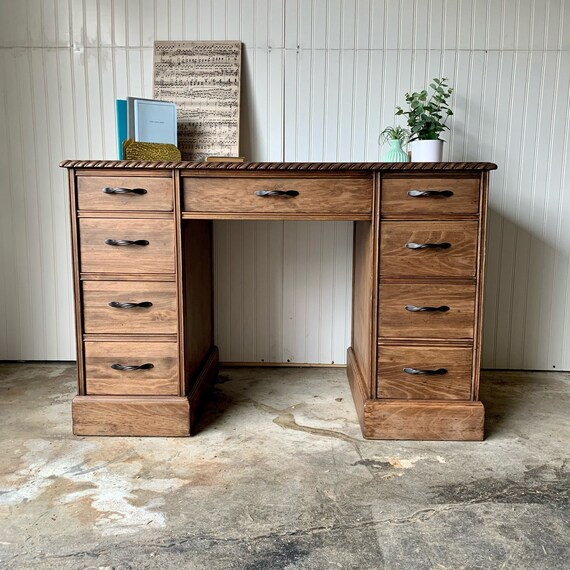 SOLD / Refinished Desk / Vintage Desk / Home/ Office Desk / -  Israel