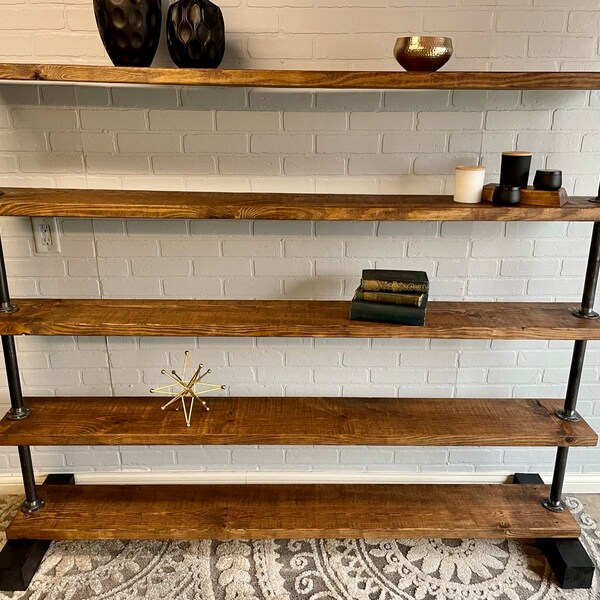 Snapshot of Industrial Loft Apartment Metal And Reclaimed Wood Bookshelf