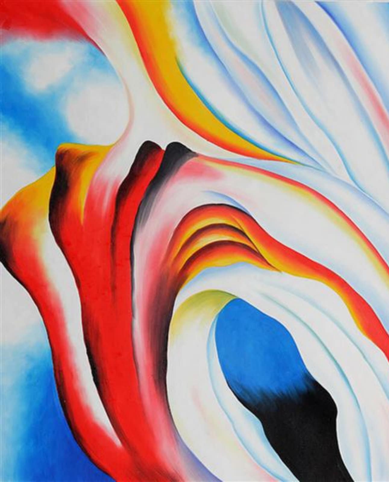 Canvas or Print - Music Pink and Blue by Georgia O'keeffe - Etsy