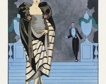 Print - Adieu!: -fashion illustration by George Barbier