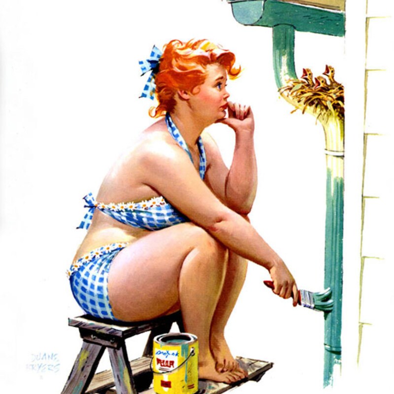 Duane Bryers 'Hilda - Beach' Print Or Canvas – Pin-Up Art Reprint – Multiple Sizes