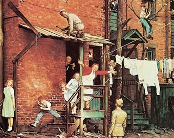 Canvas or Print -  The Homecoming by Norman Rockwell