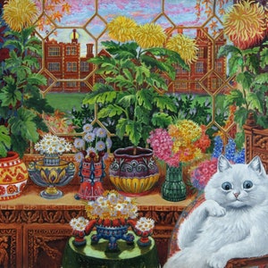 Print - Louis Wain - Trippy Kitty - Psychedelic Cat
