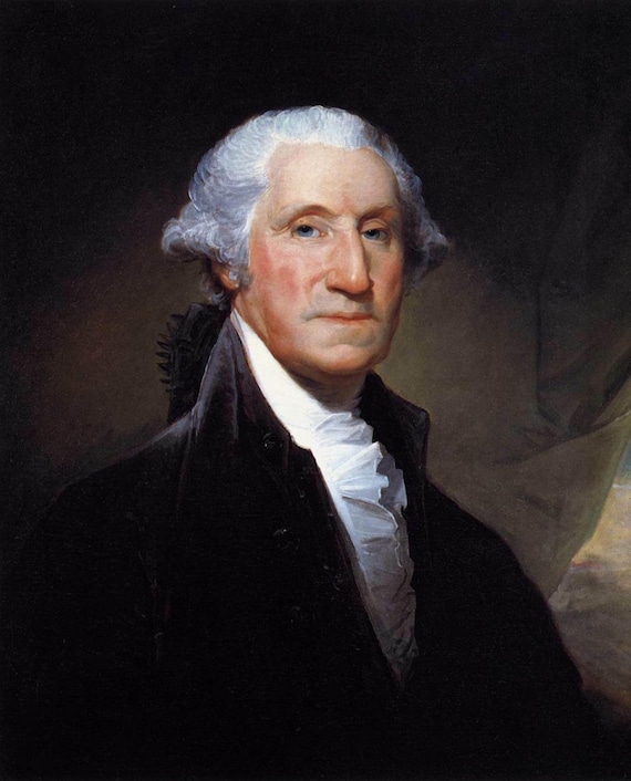 Canvas or Print - George Washington, US President Painting - Etsy