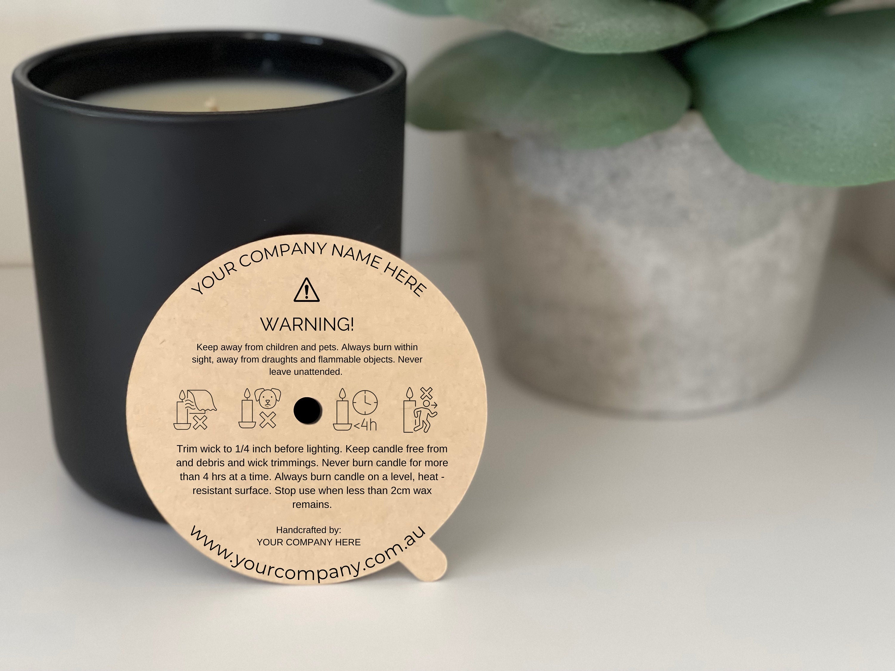 Candle Dust Cover Template / Editable Candle Dust Cover / Etsy